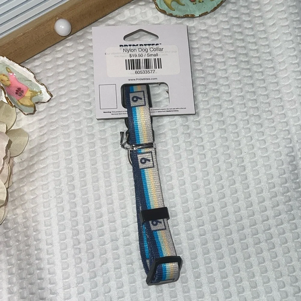 Pride Bites Nylon Small Dog Collar Markernine NEW